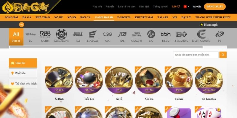 Khái quát về game bài DAGA