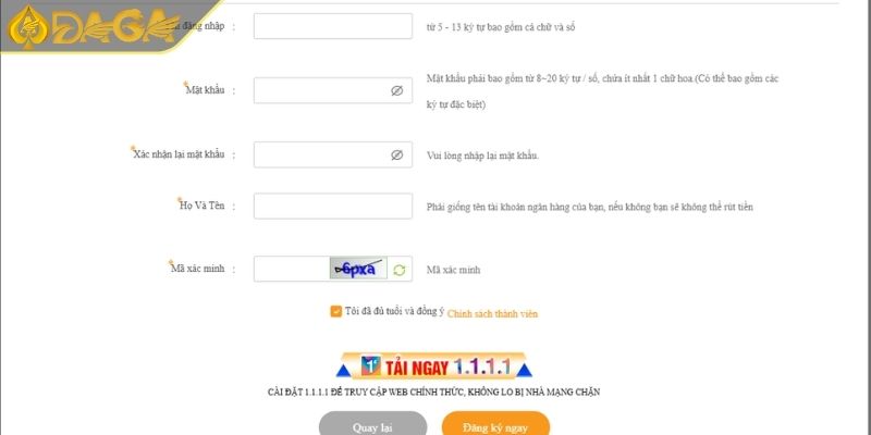 Hướng Dẫn Đăng Ký DAGA Chi Tiết Từ A Đến Z Cho Người Mới 2 Truy cập trang chủ DAGA