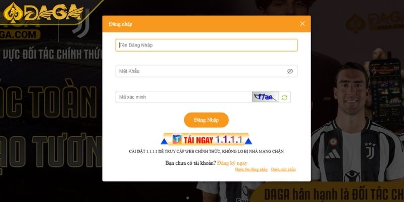 Hướng Dẫn Đăng Nhập DAGA Chi Tiết Từ A Đến Z Cho Tân Thủ 2 Truy cập trang đăng nhập